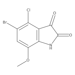 5-Bromo-4-chloro-7-methoxyindoline-2,3-dione Structure