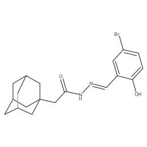 2-(1-adamantyl)-N-[(Z)-(5-bromo-2-hydroxyphenyl)methylideneamino]acetamide Structure