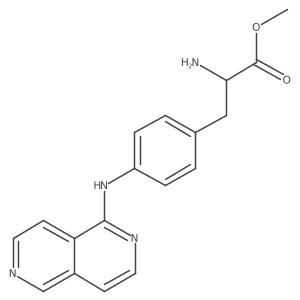 (S)-2-Amino-3-[4-([2,6]naphthyridin-1-ylamino)phenyl] propionic acid methyl ester结构式