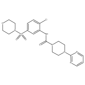 N-[2-Chloro-5-(4-morpholinylsulfonyl)phenyl]-4-(2-pyrimidinyl)-1-piperazinecarbothioamide结构式