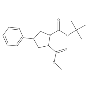1-(tert-Butyl) 2-methyl (2S,4S)-4-phenylpyrrolidine-1,2-dicarboxylate Structure
