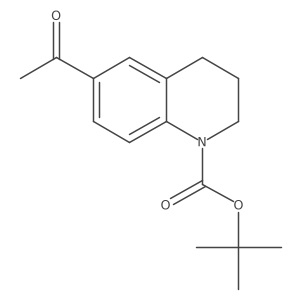 6-acetyl-3,4-dihydro-2H-quinoline-1-carboxylic acid tert-butyl ester Structure