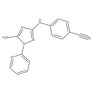 4-(5-Amino-1-pyridin-2-yl-1h-[1,2,4]triazol-3-ylamino)-benzonitrile结构式