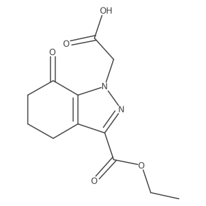 2-(3-(Ethoxycarbonyl)-7-oxo-4,5,6,7-tetrahydro-1H-indazol-1-yl)acetic acid Structure
