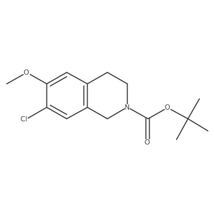 tert-Butyl 7-chloro-6-methoxy-3,4-dihydroisoquinoline-2(1H)-carboxylate结构式