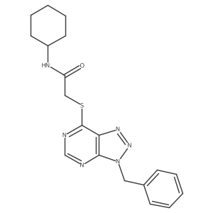 2-((3-benzyl-3H-[1,2,3]triazolo[4,5-d]pyrimidin-7-yl)thio)-N-cyclohexylacetamide Structure
