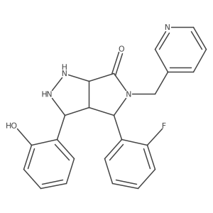 4-(2-Fluorophenyl)-3-(2-hydroxyphenyl)-5-(pyridin-3-ylmethyl)-1,2,3,3a,4,6a-hexahydropyrrolo[3,4-c]pyrazol-6-one结构式