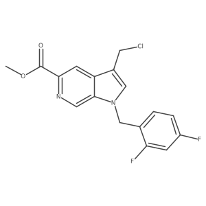 1h-Pyrrolo[2,3-c]pyridine-5-carboxylic acid,3-(chloromethyl)-1-[(2,4-difluorophenyl)methyl]-,methyl ester Structure