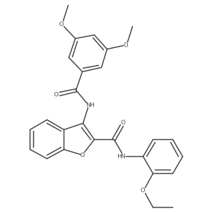 3-(3,5-dimethoxybenzamido)-N-(2-ethoxyphenyl)-1-benzofuran-2-carboxamide Structure