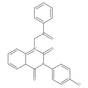 3-(4-chlorophenyl)-1-phenacyl-4aH-quinazolin-1-ium-2,4-dione结构式