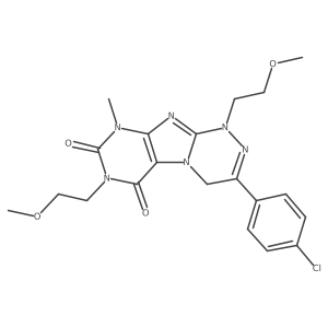 3-(4-chlorophenyl)-1,7-bis(2-methoxyethyl)-9-methyl-7,9-dihydro-[1,2,4]triazino[3,4-f]purine-6,8(1H,4H)-dione Structure
