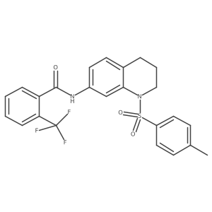 N-(1-tosyl-1,2,3,4-tetrahydroquinolin-7-yl)-2-(trifluoromethyl)benzamide结构式