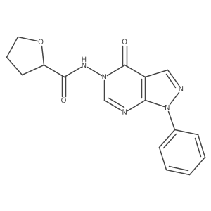 N-(4-oxo-1-phenyl-1H-pyrazolo[3,4-d]pyrimidin-5(4H)-yl)tetrahydrofuran-2-carboxamide Structure