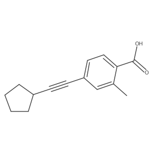 4-(2-Cyclopentylethynyl)-2-methylbenzoic acid结构式