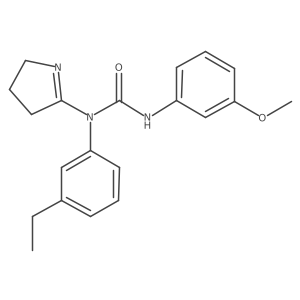 1-(3,4-dihydro-2H-pyrrol-5-yl)-1-(3-ethylphenyl)-3-(3-methoxyphenyl)urea Structure