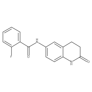 2-fluoro-N-(2-oxo-1,2,3,4-tetrahydroquinolin-6-yl)benzamide结构式