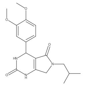 4-(3,4-dimethoxyphenyl)-6-isobutyl-3,4,6,7-tetrahydro-1H-pyrrolo[3,4-d]pyrimidine-2,5-dione结构式