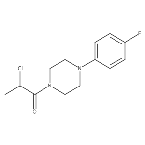 2-Chloro-1-[4-(4-fluorophenyl)piperazin-1-yl]propan-1-one结构式