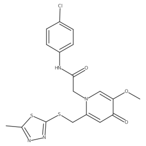 N-(4-chlorophenyl)-2-(5-methoxy-2-(((5-methyl-1,3,4-thiadiazol-2-yl)thio)methyl)-4-oxopyridin-1(4H)-yl)acetamide结构式
