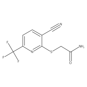2-((3-Cyano-6-(trifluoromethyl)pyridin-2-yl)thio)acetamide结构式