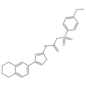 2-((4-methoxyphenyl)sulfonyl)-N-(4-(5,6,7,8-tetrahydronaphthalen-2-yl)thiazol-2-yl)acetamide Structure