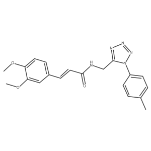 (Z)-3-(3,4-dimethoxyphenyl)-N-((1-(p-tolyl)-1H-tetrazol-5-yl)methyl)acrylamide结构式