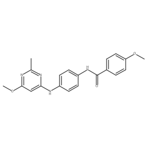 4-methoxy-N-(4-((6-methoxy-2-methylpyrimidin-4-yl)amino)phenyl)benzamide结构式