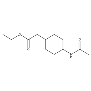 trans-(4-Acetylamino-cyclohexyl)-acetic acid ethyl ester Structure
