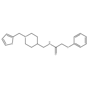 2-phenoxy-N-({1-[(thiophen-2-yl)methyl]piperidin-4-yl}methyl)acetamide结构式