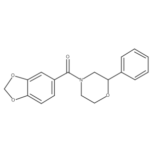 Benzo[d][1,3]dioxol-5-yl(2-phenylmorpholino)methanone结构式