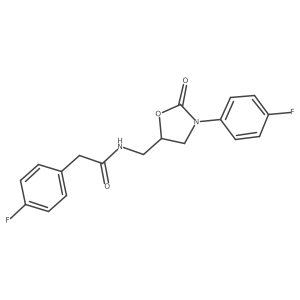 2-(4-fluorophenyl)-N-((3-(4-fluorophenyl)-2-oxooxazolidin-5-yl)methyl)acetamide Structure