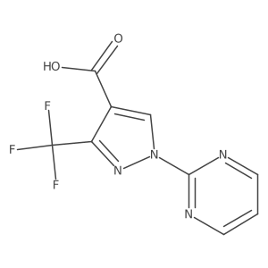 1-(pyrimidin-2-yl)-3-(trifluoromethyl)-1H-pyrazole-4-carboxylic acid结构式
