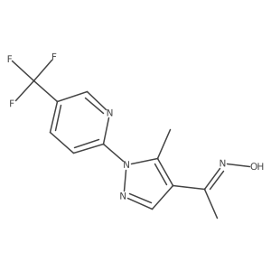 N-(1-{5-methyl-1-[5-(trifluoromethyl)pyridin-2-yl]-1H-pyrazol-4-yl}ethylidene)hydroxylamine结构式
