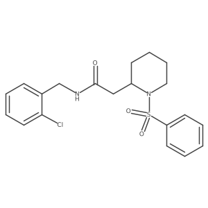 N-(2-chlorobenzyl)-2-(1-(phenylsulfonyl)piperidin-2-yl)acetamide Structure