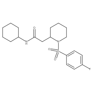 N-cyclohexyl-2-(1-((4-fluorophenyl)sulfonyl)piperidin-2-yl)acetamide Structure