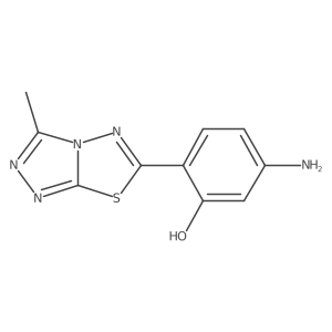 5-Amino-2-(3-methyl-[1,2,4]triazolo[3,4-b][1,3,4]thiadiazol-6-yl)phenol结构式