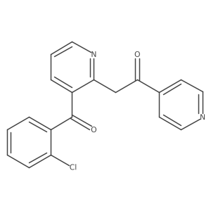 2-[3-(2-Chlorobenzoyl)-2-pyridinyl]-1-(4-pyridinyl)ethanone结构式