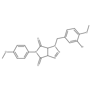 1-(3-bromo-4-methoxybenzyl)-5-(4-methoxyphenyl)-3a,6a-dihydropyrrolo[3,4-d][1,2,3]triazole-4,6(1H,5H)-dione Structure