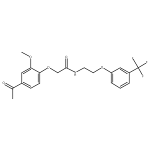2-(4-acetyl-2-methoxyphenoxy)-N-(2-(3-(trifluoromethyl)phenoxy)ethyl)acetamide Structure