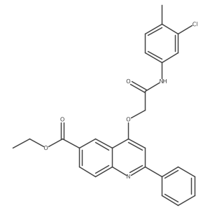 Ethyl 4-{2-[(3-chloro-4-methylphenyl)amino]-2-oxoethoxy}-2-phenylquinoline-6-carboxylate Structure