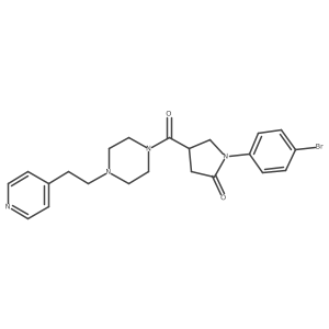 1-(4-Bromophenyl)-4-({4-[2-(pyridin-4-yl)ethyl]piperazin-1-yl}carbonyl)pyrrolidin-2-one结构式