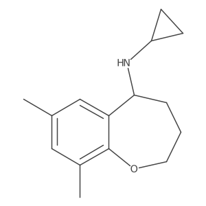 N-cyclopropyl-7,9-dimethyl-2,3,4,5-tetrahydro-1-benzoxepin-5-amine Structure