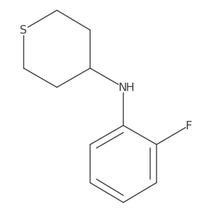 N-(2-fluorophenyl)thian-4-amine结构式