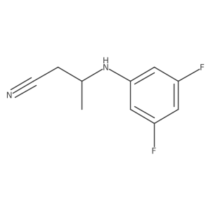 3-[(3,5-Difluorophenyl)amino]butanenitrile结构式