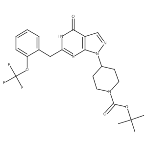 tert-butyl 4-[4-oxo-6-[[2-(trifluoromethoxy)phenyl]methyl]-5H-pyrazolo[3,4-d]pyrimidin-1-yl]piperidine-1-carboxylate Structure