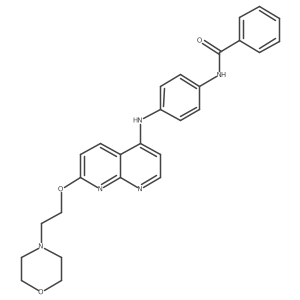 N-[4-[[7-(2-morpholin-4-ylethoxy)-1,8-naphthyridin-4-yl]amino]phenyl]benzamide Structure