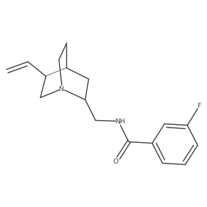 3-fluoro-N-(((2R,4S,8R)-8-vinylquinuclidin-2-yl)methyl)benzamide结构式