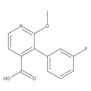3-(3-Fluorophenyl)-2-methoxypyridine-4-carboxylic acid结构式