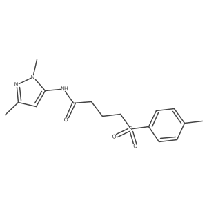 N-(1,3-dimethyl-1H-pyrazol-5-yl)-4-tosylbutanamide结构式
