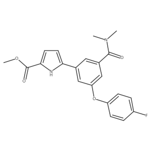 Methyl 5-[3-[(dimethylamino)carbonyl]-5-(4-fluorophenoxy)phenyl]-1H-pyrrole-2-carboxylate Structure